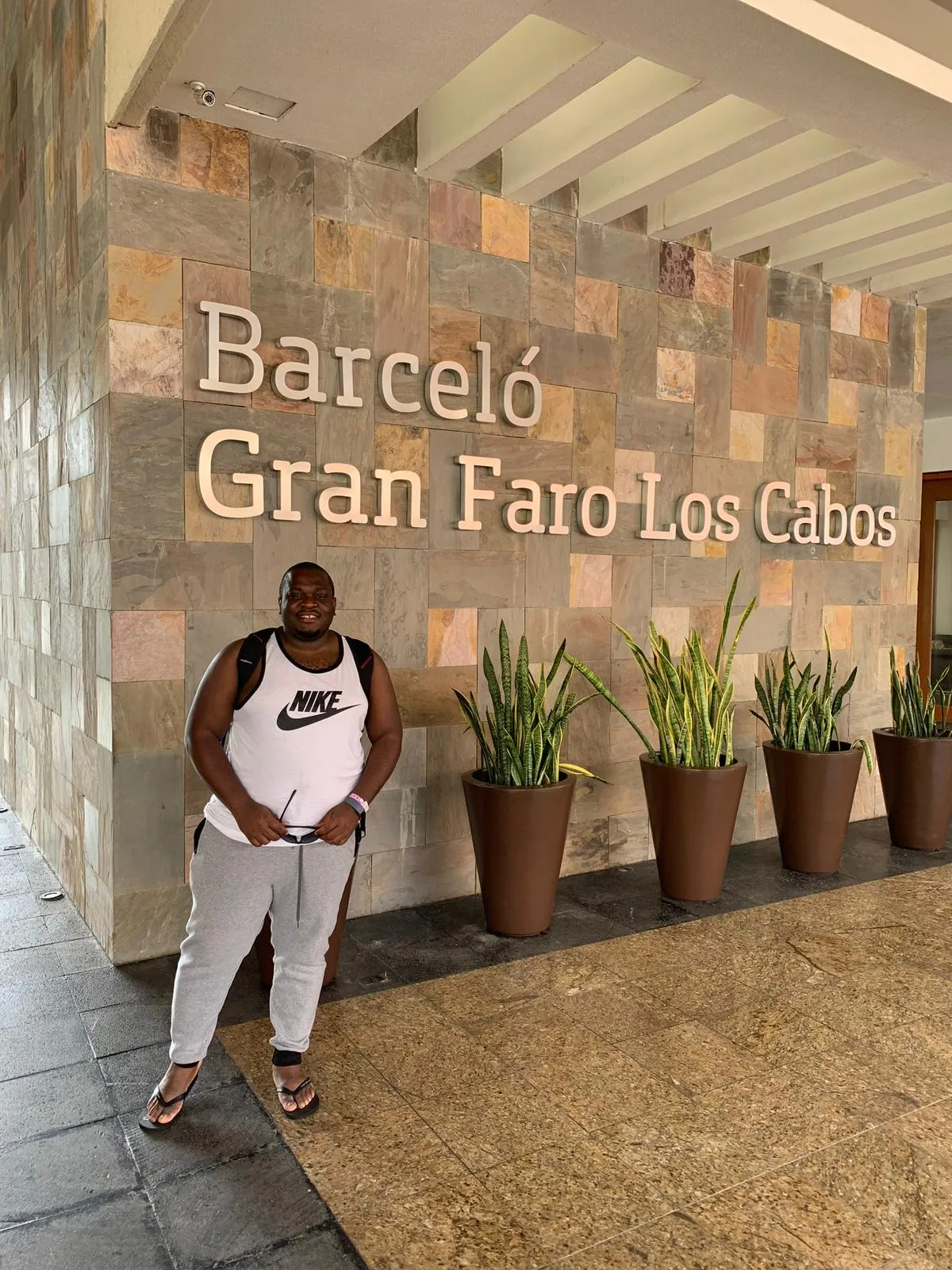 Asong at the Barcelo Gran Faro Los Cabos resort sign